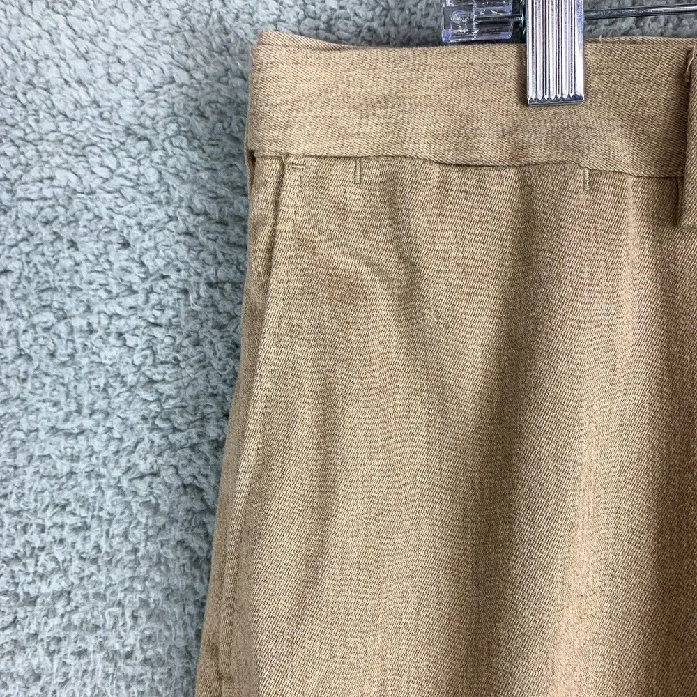 Lands End Pants Mens 34 Tan Traditional‎ Fit Straight Chino Business Casual Work